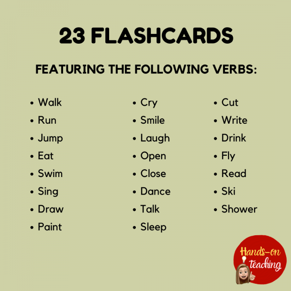 VERB FLASHCARDS