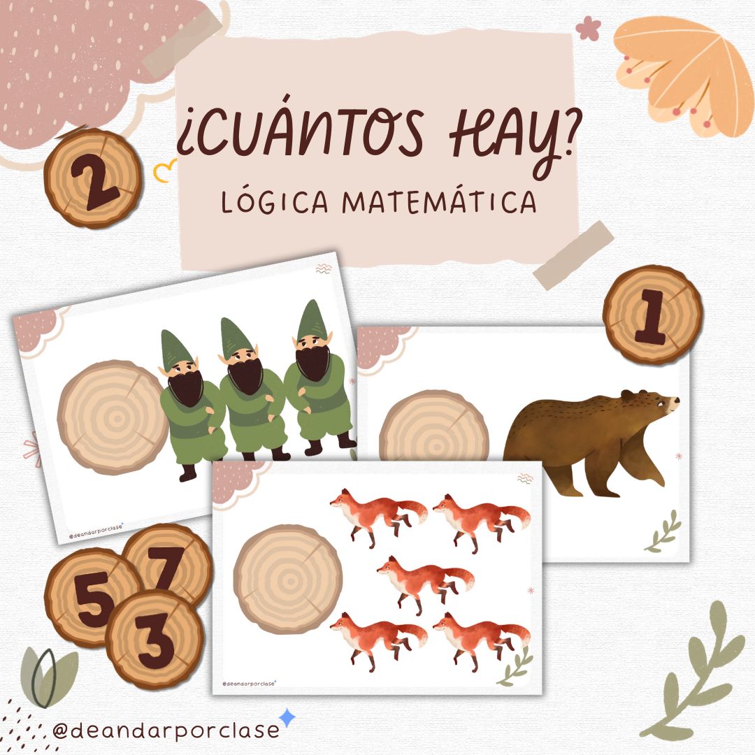 Actividad de cantidad-grafía del 1 al 5