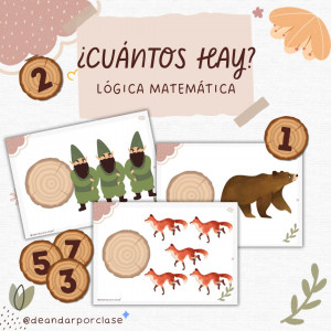 Actividad de cantidad-grafía del 1 al 5