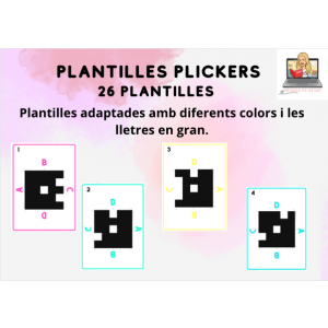 PLANTILLAS PLICKERS. 26 plantillas adaptadas en ocho colores y letras más grandes.