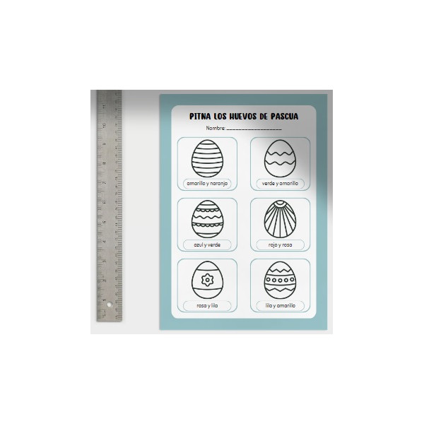 Pinta los huevos de Pascua