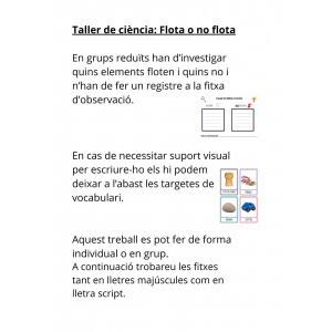 Taller de ciència: flotació
