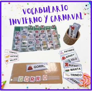 JUEGO VOCABULARIO INVIERNO Y CARNAVAL +ABECEDARIO