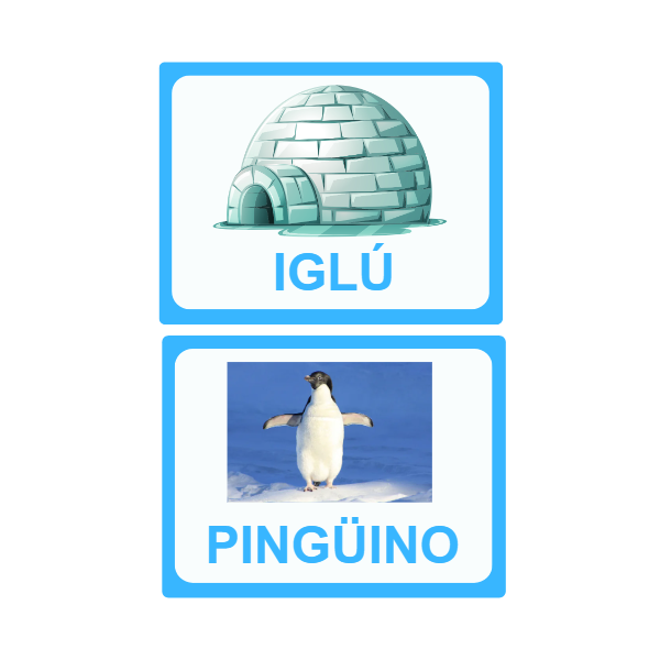 TARJETAS VOCABULARIO INVIERNO