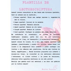 PLANTILLA DE LECTOESCRIPTURA
