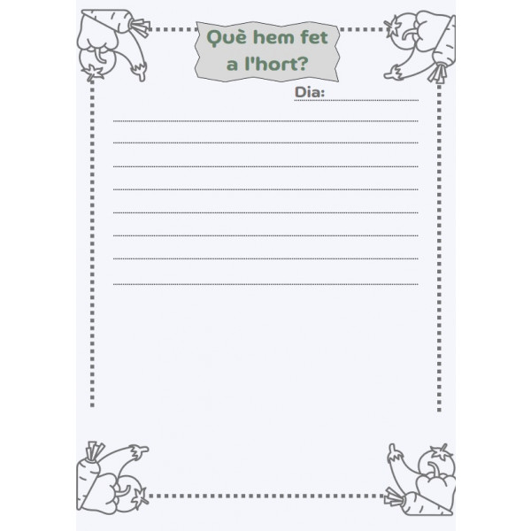 Fitxa sobre l'hort escolar