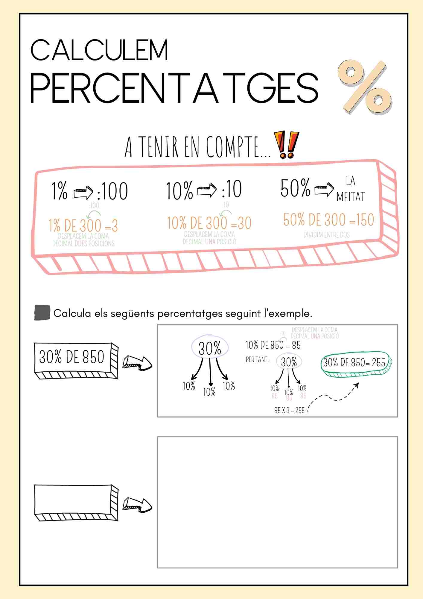 FITXA CÀLCUL DE PERCENTATGES