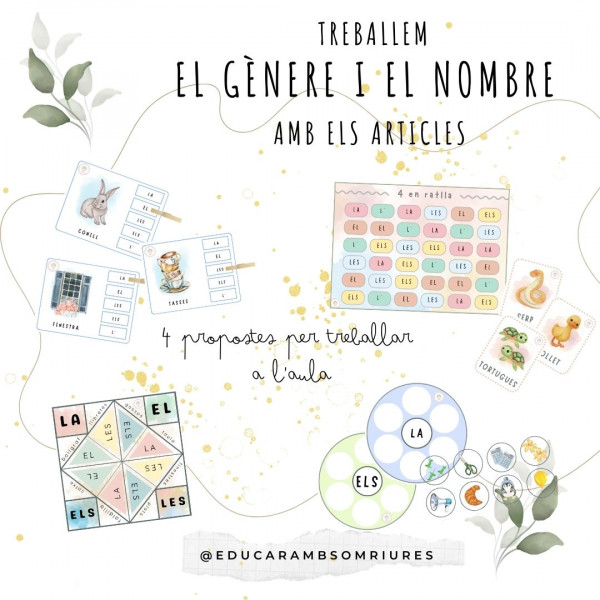 RACONS / PROPOSTES PER TREBALLAR ELS GÈNERE I EL NOMBRE AMB ELS ARTICLES
