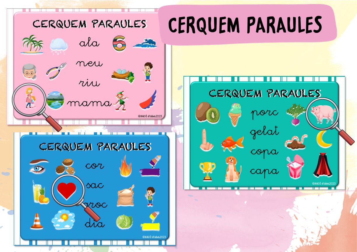 Cerquem paraules lletra de pal