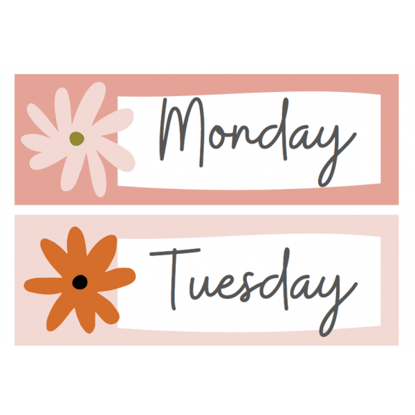 ETIQUETAS DÍAS DE LA SEMANA (INGLÉS)