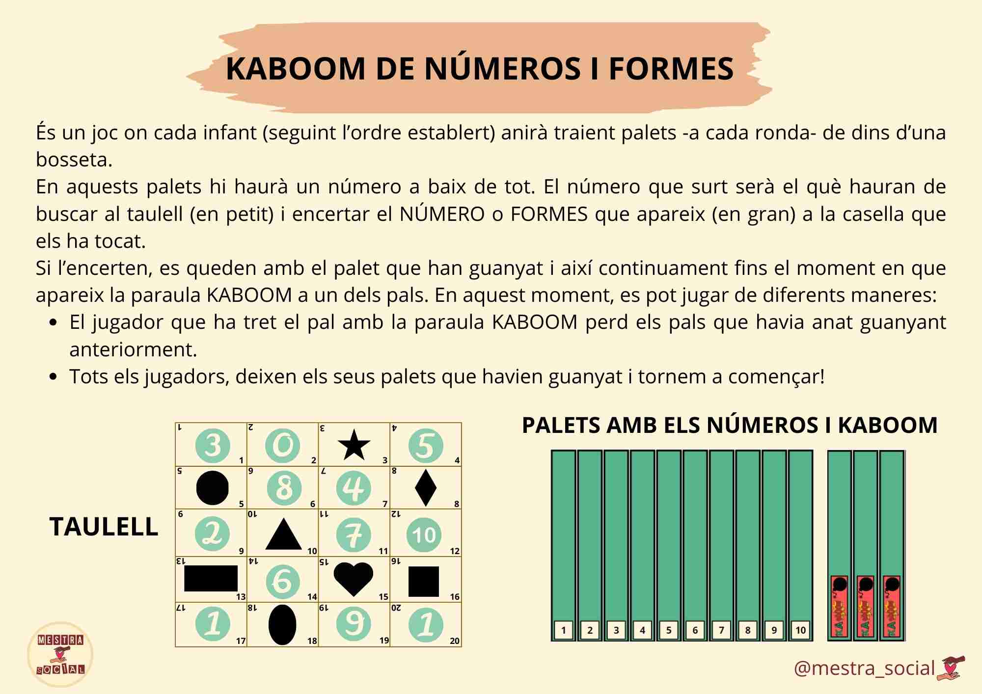 KABOOM NÚMEROS I FORMES