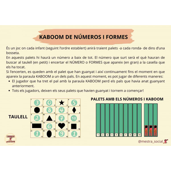 KABOOM NÚMEROS I FORMES