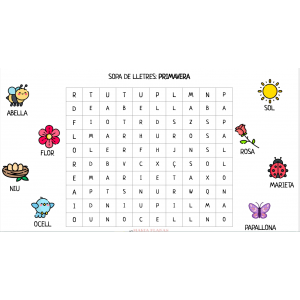 Sopa de lletres: PRIMAVERA.