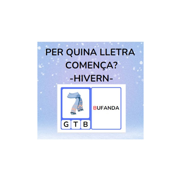 Per quina lletra comença? - HIVERN