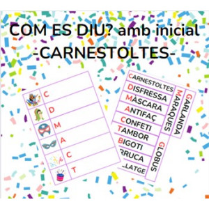 COM ES DIU? amb inicial - CARNESTOLTES