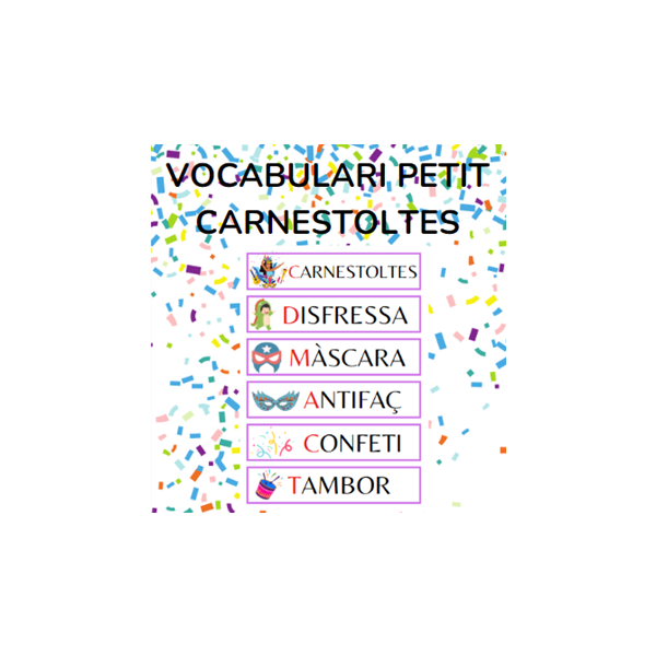 Vocabulari petit CARNESTOLTES