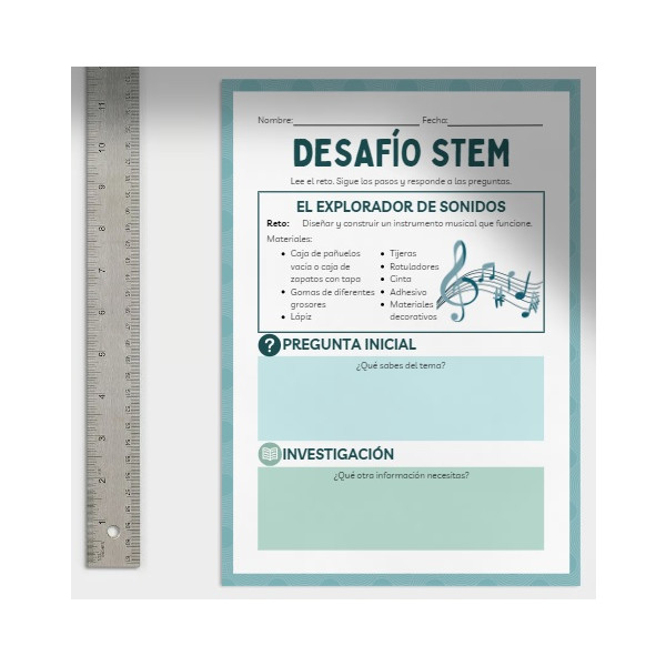 Desafío STEM: diseña y crea un instrumento de música