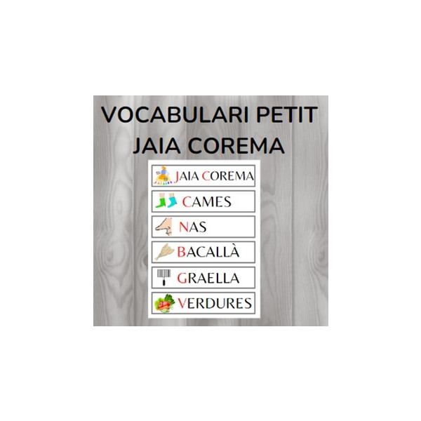 Vocabulari petit JAIA COREMA