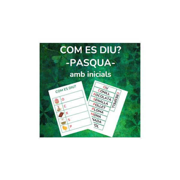 COM ES DIU? amb inicial - PASQUA