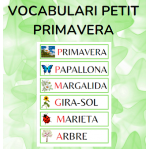 Vocabulari petit PRIMAVERA