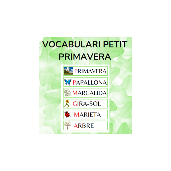 Vocabulari petit PRIMAVERA