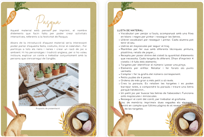 MATERIAL PEL RACÓ DE PASQUA