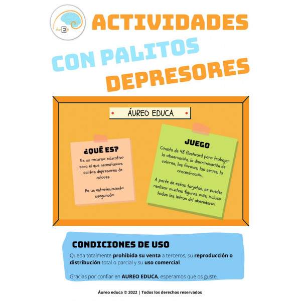 Actividad con palitos depresores