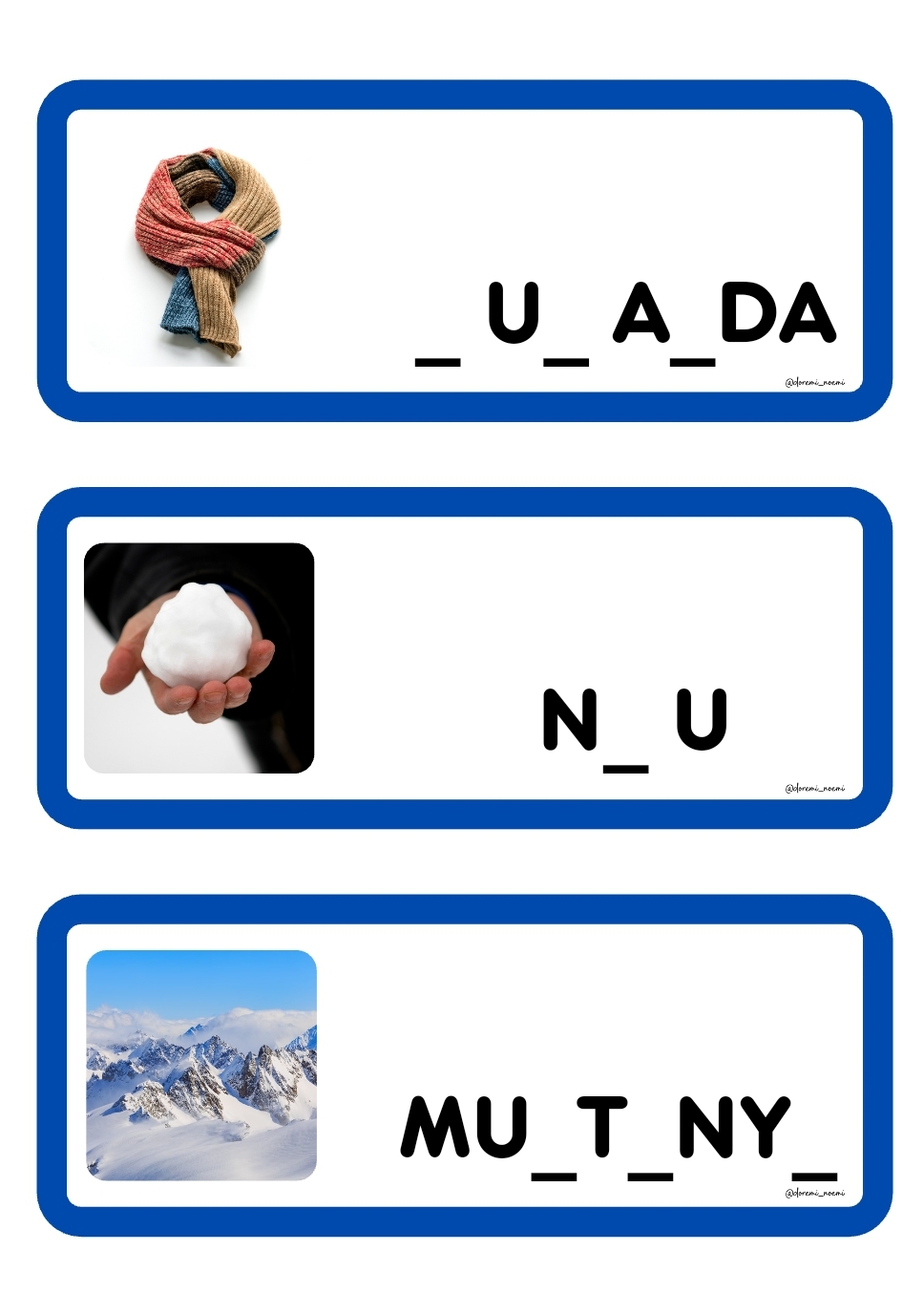 QUINES LLETRES FALTEN? HIVERN