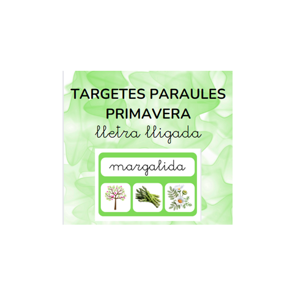 Targetes paraules PRIMAVERA - lletra lligada