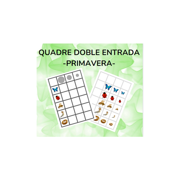 Quadre doble entrada - PRIMAVERA