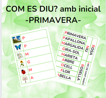 COM ES DIU? amb inicial - PRIMAVERA