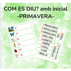 COM ES DIU? amb inicial - PRIMAVERA