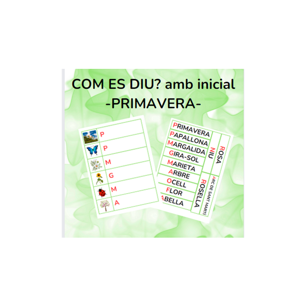 COM ES DIU? amb inicial - PRIMAVERA