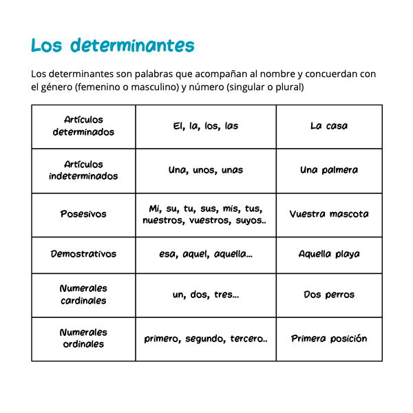 ESQUEMA DETERMINANTES