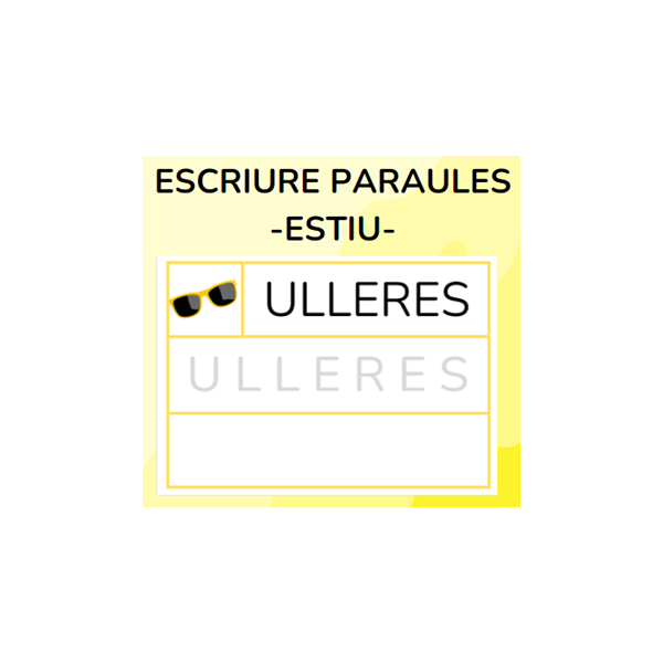 Escriure paraules - ESTIU