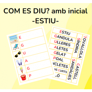 COM ES DIU? amb inicial - ESTIU