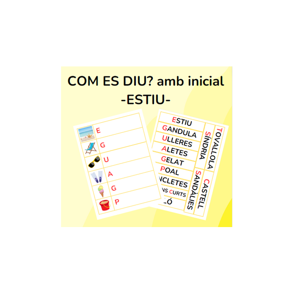 COM ES DIU? amb inicial - ESTIU