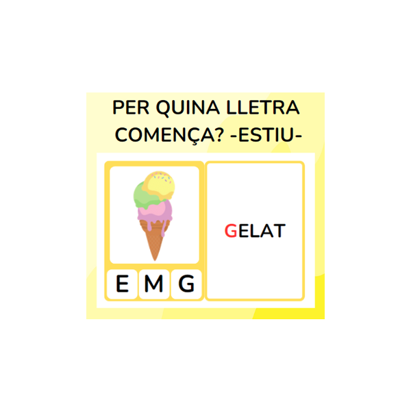 Per quina lletra comença? - ESTIU