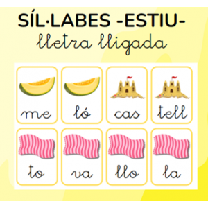 Síl·labes ESTIU lletra lligada