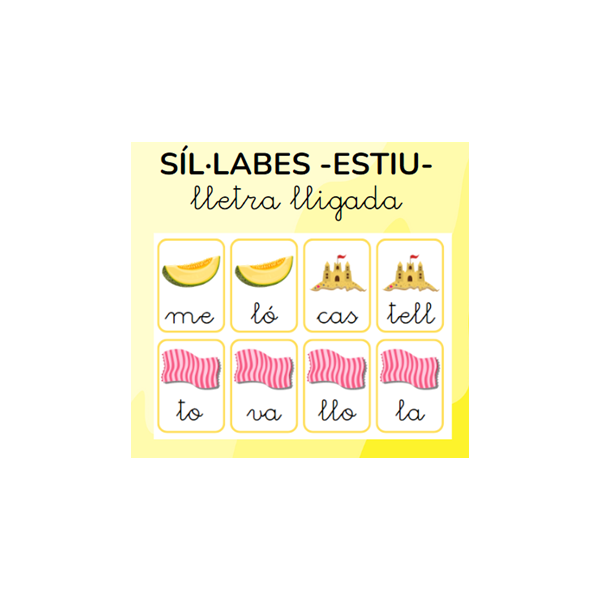Síl·labes ESTIU lletra lligada