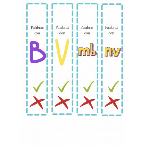 Trabajamos la B, la V, la MB y la NV