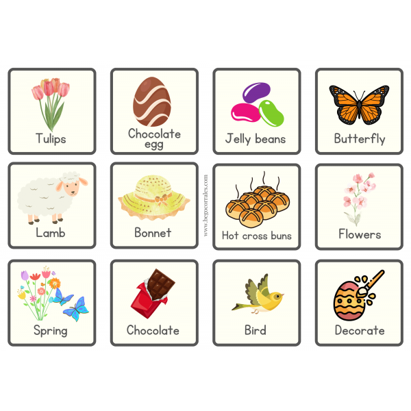 Easter memory cards