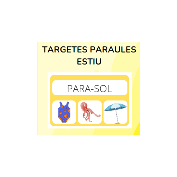 TARGETES PARAULES ESTIU