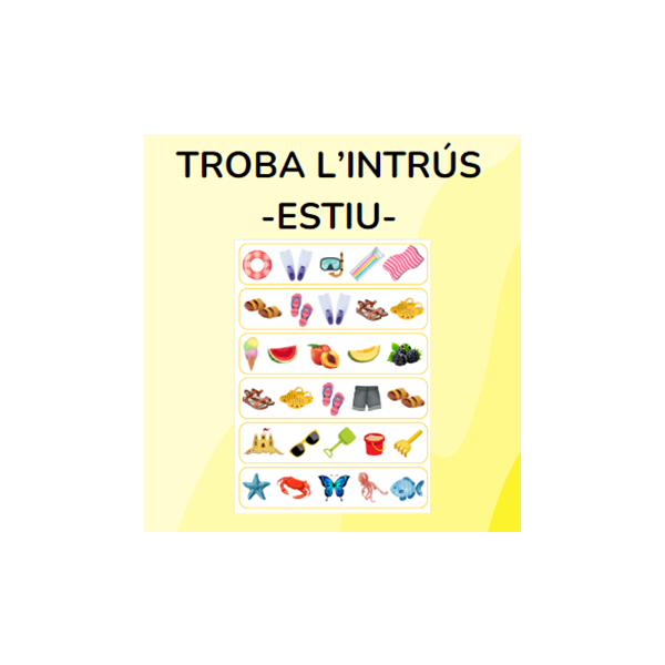 Troba l'intrús ESTIU