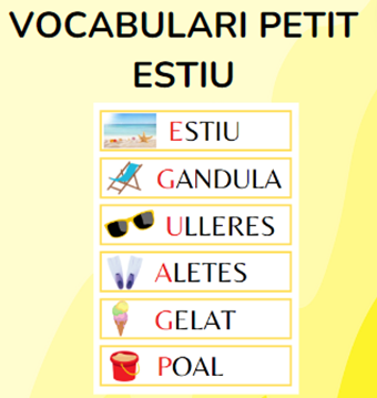 Vocabulari petit ESTIU
