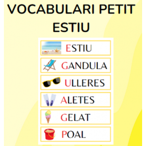 Vocabulari petit ESTIU