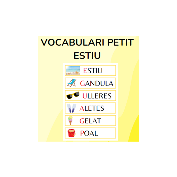Vocabulari petit ESTIU