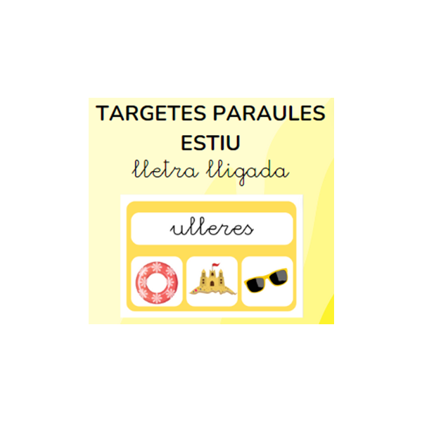 TARGETES PARAULES ESTIU lletra lligada