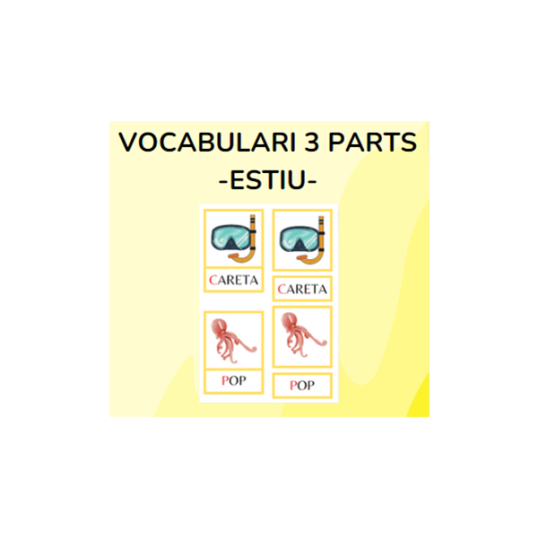 Vocabulari 3 parts - ESTIU