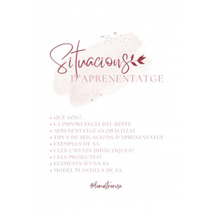 Informació sobre les SITUACIONS D'APRENENTATGE @lamestrarosa